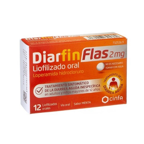DIARFIN FLAS 2 MG LIOFILIZADO ORAL