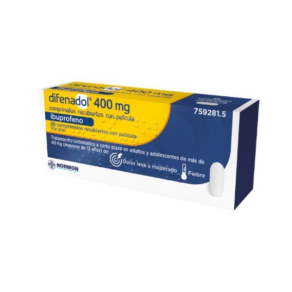 DIFENADOL 400 MG COMPRIMIDOS RECUBIERTOS CON PELICULA