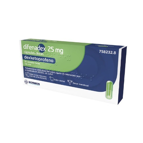 DIFENADEX 25 MG CAPSULAS DURAS