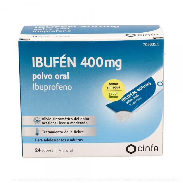 IBUFEN 400 MG POLVO ORAL, 24 sobres