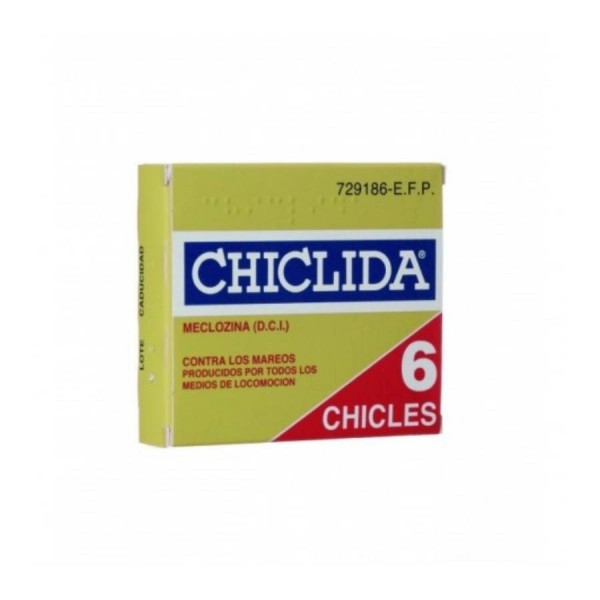 CHICLIDA 25 mg CHICLES MEDICAMENTOSOS, 6 chicles