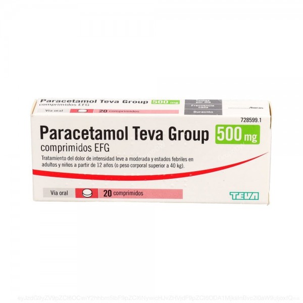 PARACETAMOL TEVA GROUP 500 mg COMPRIMIDOS EFG