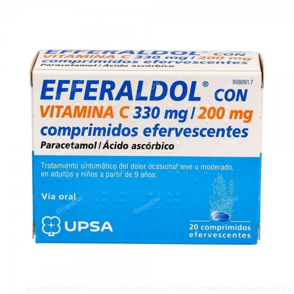 EFFERALDOL CON VITAMINA C 330mg/200mg COMPRIMIDOS...