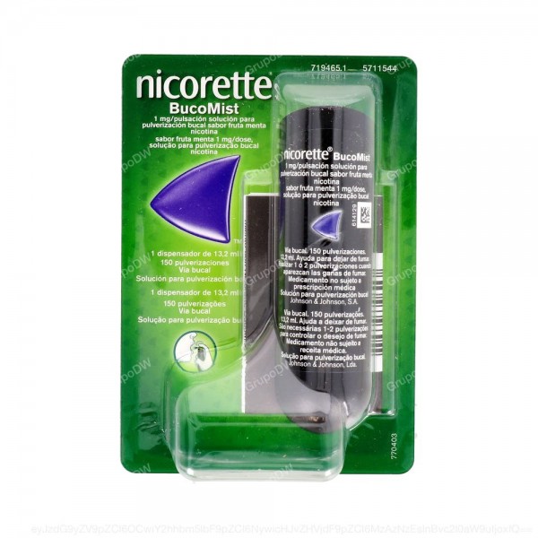 NICORETTE BUCOMIST SABOR FRUTA MENTA 1 mg/PULVERIZACION 1...