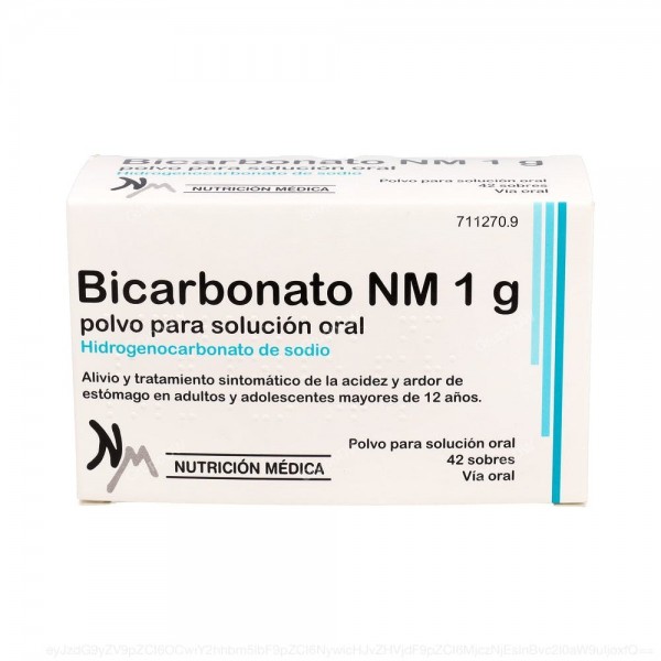 BICARBONATO NM 1 g POLVO PARA SOLUCION ORAL, 42 sobres