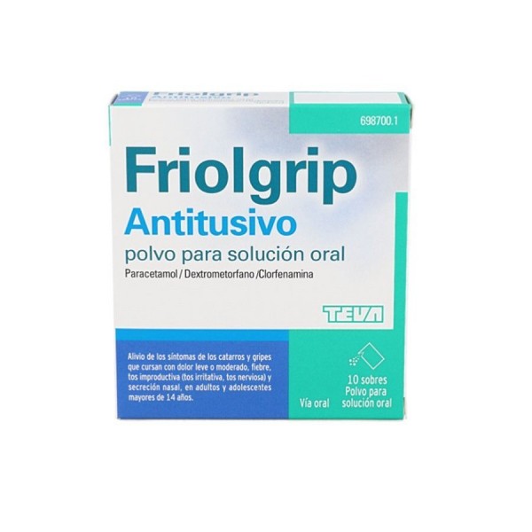 FRIOLGRIP ANTITUSIVO POLVO PARA SOLUCION ORAL