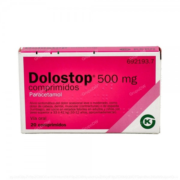 DOLOSTOP 500 mg COMPRIMIDOS, 20 comprimidos