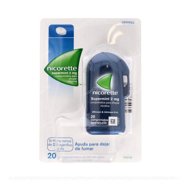 NICORETTE SUPERMINT 2 mg COMPRIMIDOS PARA CHUPAR EFG, 20...