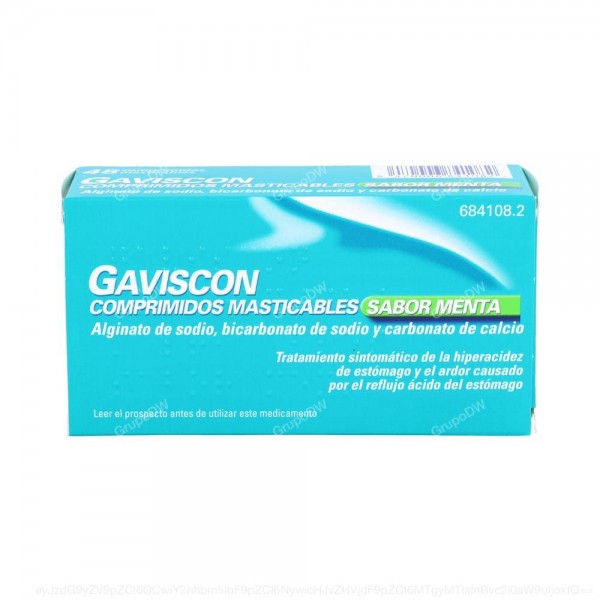 GAVISCON COMPRIMIDOS MASTICABLES SABOR MENTA, 48 comprimidos