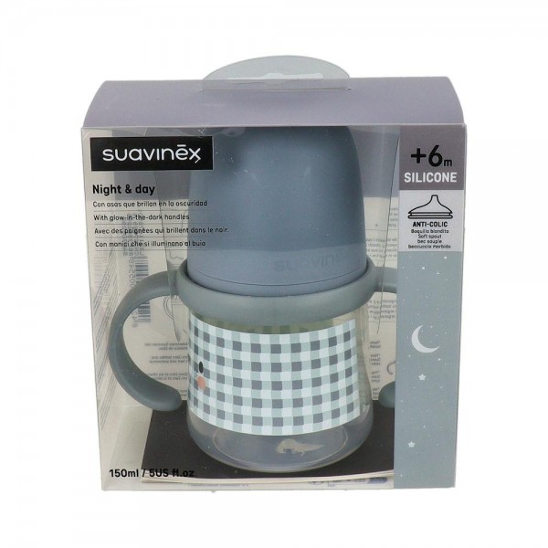 BIBERON SUAVINEX PP ENTRENA ASAS SILIC 150 ML +4M