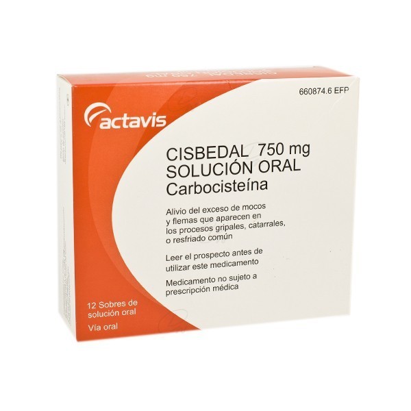 INTERMUCOL 750 mg SOLUCION ORAL, 12 sobres