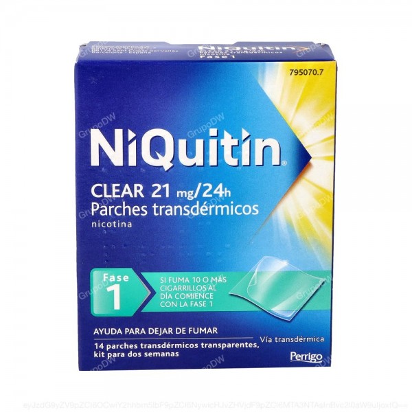 NIQUITIN CLEAR 21 mg/24 HORAS PARCHE TRANSDERMICO, 14...