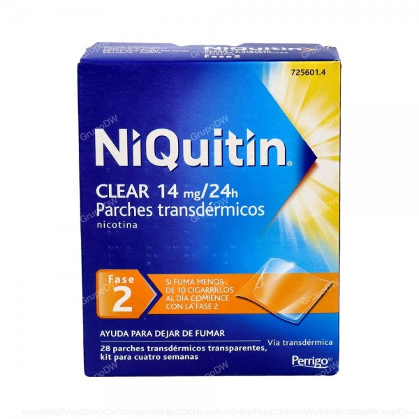 NIQUITIN CLEAR 14 mg/24 H PARCHE  TRANSDERMICO, 28 parches