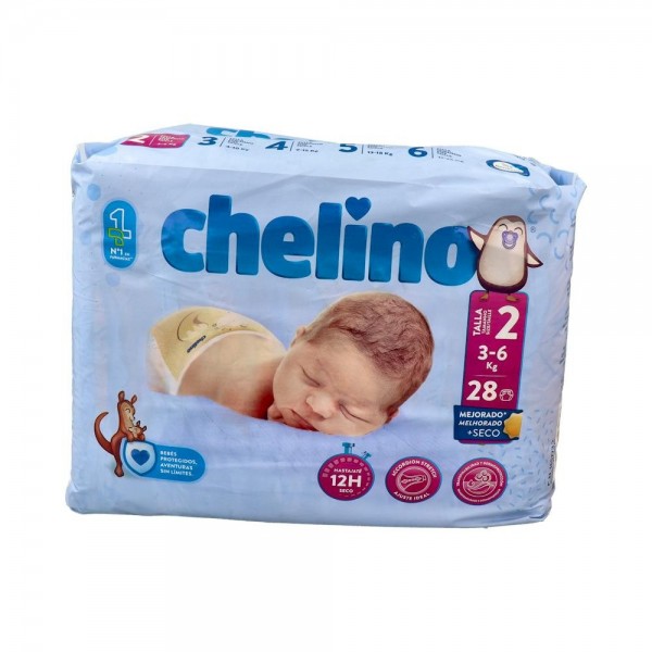 Pañal Inf Chelino Fahion&Love R/Nacido 3-6 Kg T2 28 U
