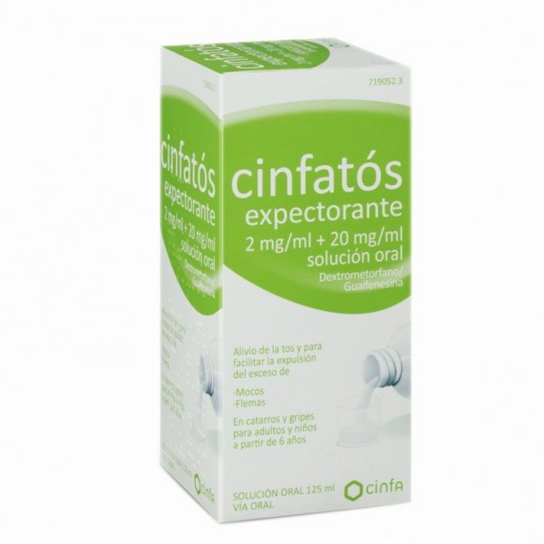 CINFATOS EXPECTORANTE 2/20 MG/ML SOLUCION ORAL 125 ML (PET)