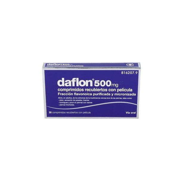 DAFLON 500 mg 30 COMPRIMIDOS RECUBIERTOS