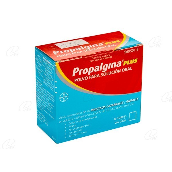 PROPALGINA PLUS POLVO PARA SOLUCION ORAL, 10 sobres