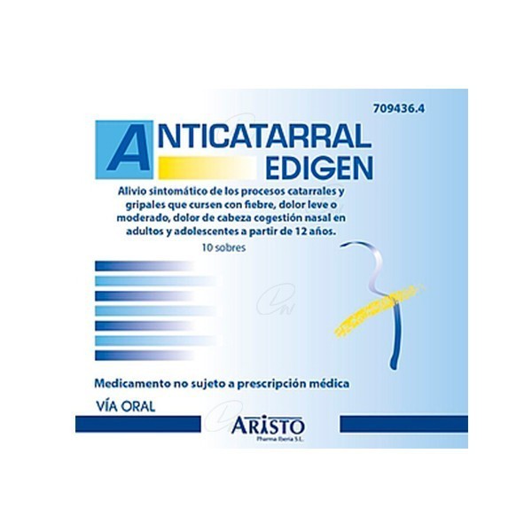 ANTICATARRAL EDIGEN POLVO PARA SOLUCION ORAL, 10 sobres