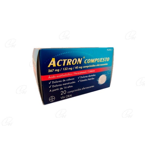 ACTRON COMPUESTO 267 mg / 133 mg / 40 mg COMPRIMIDOS...