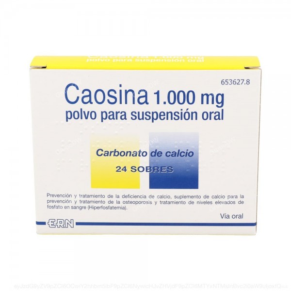 CAOSINA 1.000 mg POLVO PARA SUSPENSION ORAL, 24 sobres