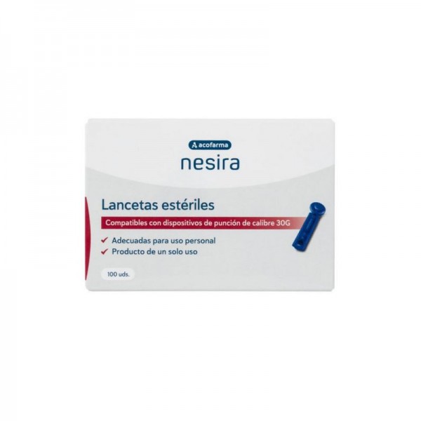 ACOFARMA NESIRA LANCETAS ESTERILES 100 LANCETAS