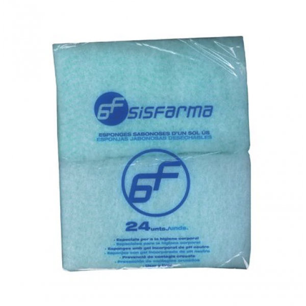 ESPONJAS DE BAÑO JABONOSAS SIS 24 UNIDADES