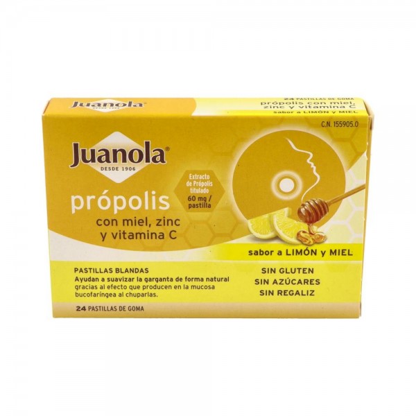Past Juanola Propolis Miel Zinc Vit C 24 Past