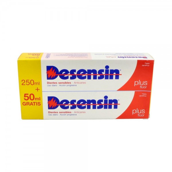 DESENSIN PLUS PACK PASTA DENTAL 2X150ML (50ML GRA) + COL...