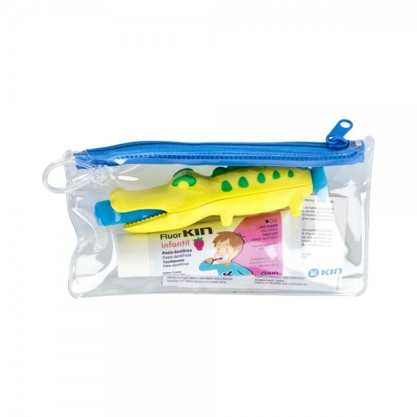 CEPILLO DENTAL KIN INFAN COCODRILO 2-6 AOS VIAJE+PASTA 25 G