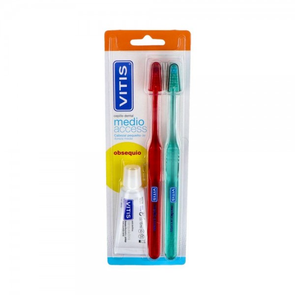 Vitis Pack Cepillo Duplo Medio Access+REGALO