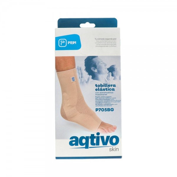 Tobillera Prim Aqtivo Skin Elast Almohad Silic T/L P705 Beig