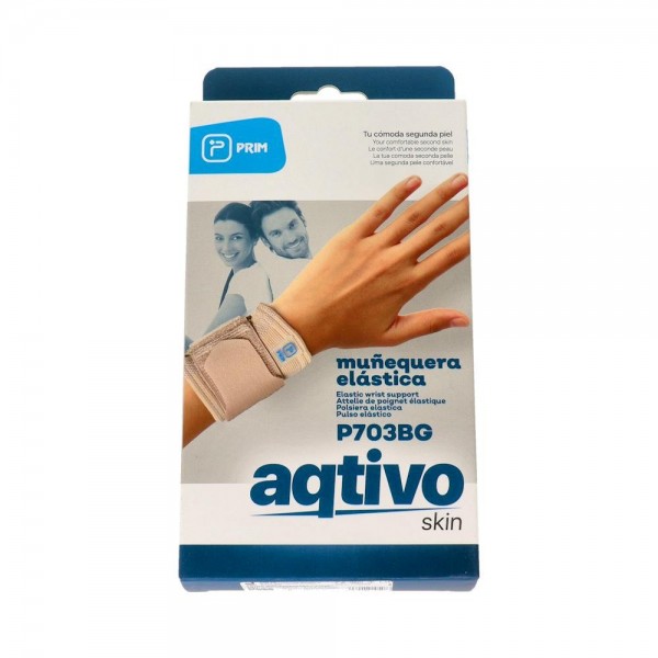 Muñequera Prim Aqtivo Skin Elastica Velcro T/U Beig P703