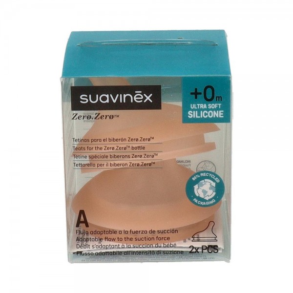 Tetina Suavinex Zero Antic B/Ancha Sili Flujo Adap 2 Un